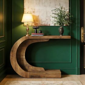 Console Table, C-Shaped Modern Accent Table Hallway Table