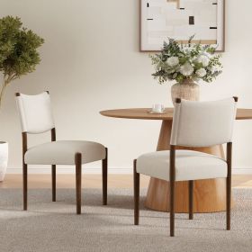 Modern Dining Chair,Kitchen Chair With Thick Seat Cushion and Solid Wood Legs, Dining Chairs for Home Bar/Restaurant and Dining Room,Set of 2,Wal