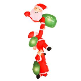 Electric Inflatable Light Up Christmas Santa Claus Decor With 6 Led Light 7.8Ft Giant Xmas Blow Up Decor Novelty Waterproof Outdoor Decoration Wi (Option: Default)