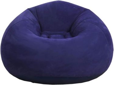 Beanless Bag Inflatable Chair, Air Sofa Outdoor Inflatable Lazy Sofa Chair No Filler,Washable Couch Bean Bag Chair Folding (Color: Blue)
