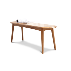 Natural Oak Wood for Dining Bench Table Bench for Living Room (Color: as Pic)